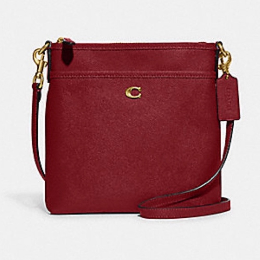New Coach Kitt Crossbody Cherry/Brass